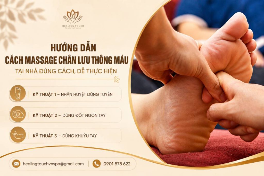 cách massage chân lưu thông máu
